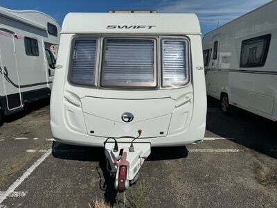 Swift Challenger 570 4 Berth Fixed Bed Caravan 2010 Full Width end Bathroom