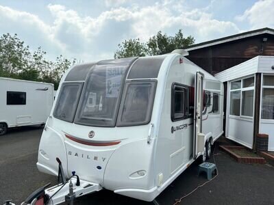 4 berth fixed bed Touring caravan Bailey Unicorn Barcelona Twin Axel