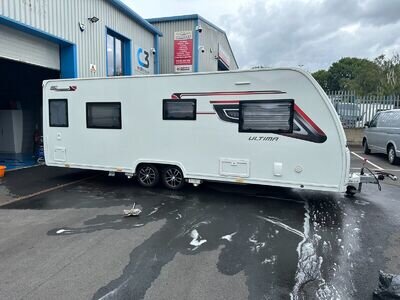 touring caravan fixed island bed