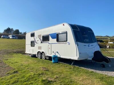 BAILEY PEGASUS PALERMO - 5 BERTH TWIN AXLE CARAVAN +FIXED BUNK BEDS + MOTORMOVER