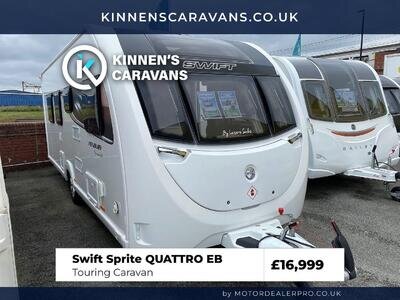 Swift Sprite Quattro EB 2018 - 4 Berth Touring Caravan with Fixed Island Bed