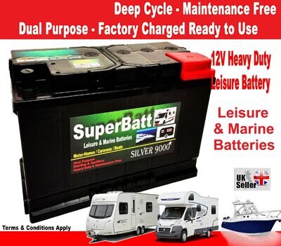 12V 110AH Deep Cycle Solar Leisure Battery LH110 Motorhome Caravan Campervan