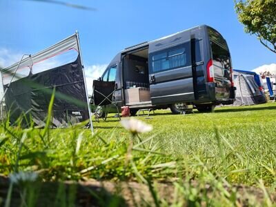 Grey campervan 3/4 birth