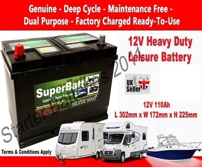 12V 120AH 120 AH SB CL120 Leisure Battery DEEP CYCLE Motorhome Caravan Campervan