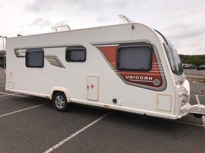 2014 BAILEY UNICORN VIGO ~ 4 BERTH FIXED TRANSVERSE ISLAND BED CARAVAN !!!!!