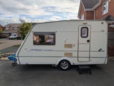 2 Berth Caravan (Abbey Domino Two) with Motor Mover, Awning, Solar Panel & more