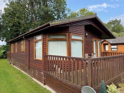 Static Log Cabin For Sale Off Site Omar Kingfisher Twin/Duo 38x 20, 2 Bed