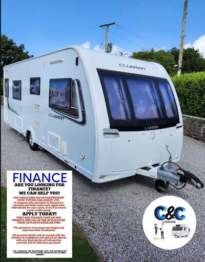 ✅CRIS REG 2013 LUNAR CLUBMAN SB 4 BERTH FIXED TWIN BEDS TOURING CARAVAN ✅