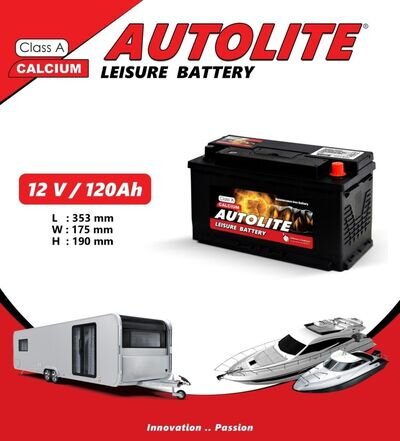 120AH LEISURE BATTERY 12V FOR CARAVAN CAMPERVAN MOTORHOME & Boat DEEP CYCLE