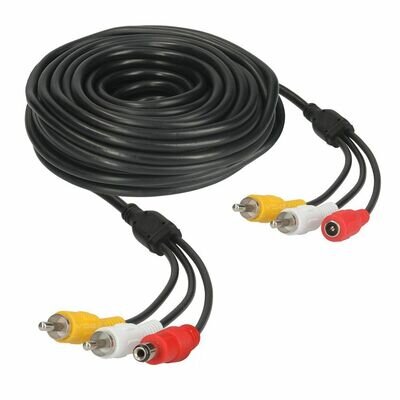 VSG24 10m RCA Extension Cable Rear View Camera Car Motorhome RCA Camera Lead