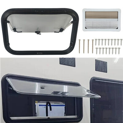 GEARZAAR SLIDING WINDOW 800X500MM ACRYLIC MOTORHOME CAMPERVAN CARAVAN HORSEBOX