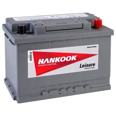 12v DC Hankook Small Leisure Battery Dual Purpose 75Ah Boat Campervan VW DC9.21