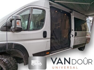 VANdoûr Universal Campervan Side or Rear Mosquito Net, Waterproof Privacy Layer