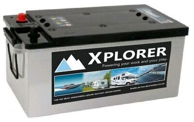 Xplorer 12v 220 AH AGM Deep Cycle Leisure Battery Boat | Motorhome