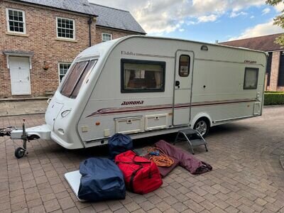 2002 Elddis Crusader Aurora 4 Berth Caravan With Motor Mover, Awning & Extras