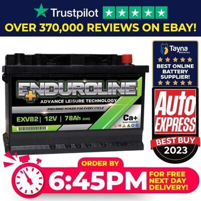 EXV82 Enduroline Leisure Battery Motorhome Marine Boat Motor LOW HEIGHT