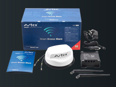 Get Internet On Site Avtex AMR94X 3G 4G 5G Mobile Solution for Caravan Motorhome