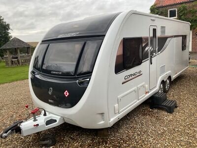 2020 Swift Corniche Grande ,21/8, 8 ft wide , Fixed bed , twin axle caravan