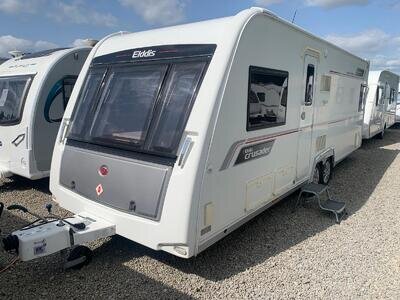 ELDDIS CRUSADER SUPER SIROCCO - FIXED BED TWIN AXLE CARAVAN WITH END WASHROOM