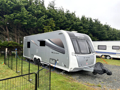 Luxury Buccaneer Barracuda 4 berth touring caravans used fixed bed