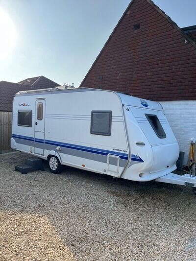 hobby 4 berth fixed bed caravan 574