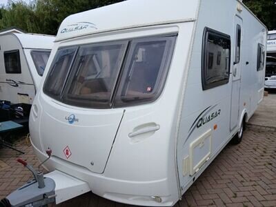 2009 Lunar Quasar 534 Fixed rear double bed, 4 berth caravan, single axle+alloys