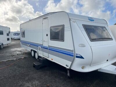 7 BERTH HOBBY EXCLUSIVE WITH FIXED BED&FIXED BUNK BEDS 2005 TWIN AXLE WITH PACK