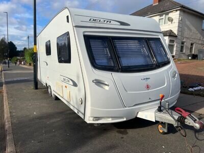 Lunar delta twin axel caravans for sale 4 berth fixed bed