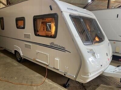 Sterling Europa 495 4 Berth Caravan with Fixed Bed and Motor Mover