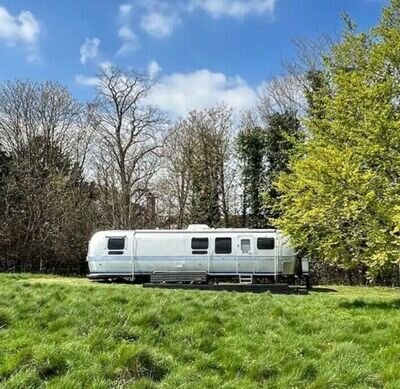 Restored Airstream Excella 1995 34ft triple axel caravan Airbnb garden studio