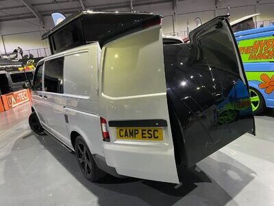 VW Camper Van T5 Conversion SWB Transporter Motorhome Silver 2010 EXTENDING BED