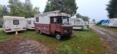 1969 Mercedes 406D diesel camper project, for spares of repair. MOT & Tax exempt