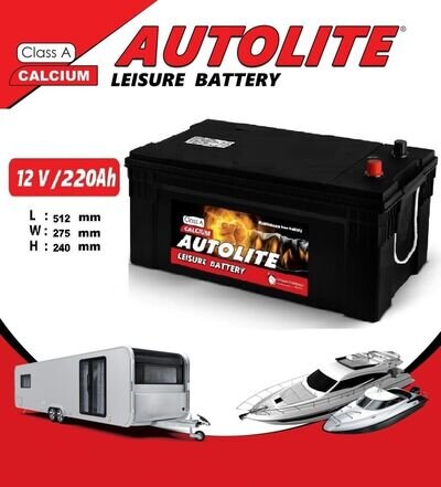 12V 220AH Deep Cycle Leisure battery Marine Caravan Boat Photovoltaic Solar