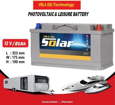 Leisure Battery 12V 85AH AGM GEL Deep Cycle MOTORHOME, BOAT, SOLAR