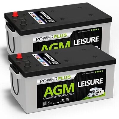 Pair of AGM 230 Leisure Battery 230ah - NARROWBOAT | MARINE | LEISURE