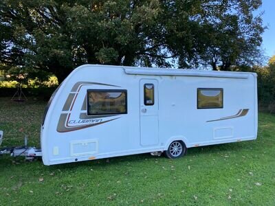 Lunar Clubman SE 2014 Fixed Bed 4 Berth Caravan With Canopy Motor Mover & Awning