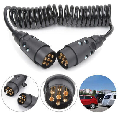 3M 7Pin Trailer Truck Light Board Extension Cable Lead Plug Socket Towing Wire