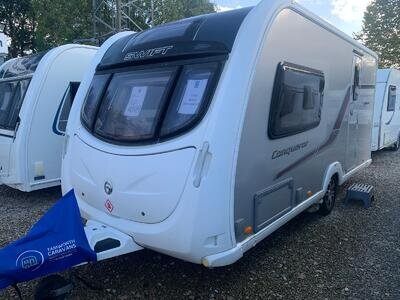 SWIIFT CONQUEROR 480 - 2 BERTH CARAVAN WITH END WASHROOM AND MOTORMOVER