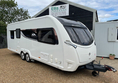 2018 Swift Elegance 650 Twin Axle Caravan, Twin Powrtouch Movers, Air Con Unit