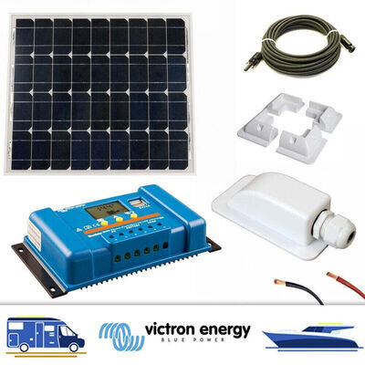 Victron PWM Controller 30a with 55w Solar Panel and Mounting Kit SCC010030050