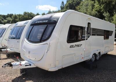 Sterling Eccles Elite Searcher 2014 4 Berth Fixed Bed Twin Axle Caravan + Movers