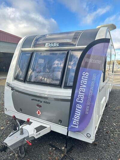 ELDDIS AFFINITY 550, 2018 MODEL, 4 BERTH, FIXED ISLAND BED!!!