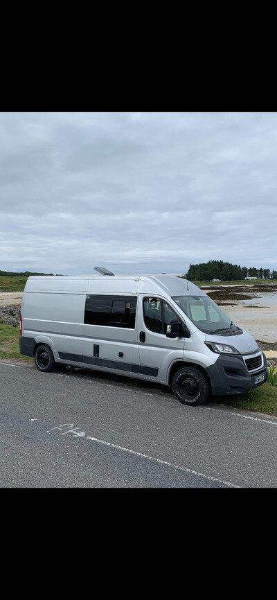 Peugeot Boxer 64 plate LWB campervan / motorhome race van with garage.