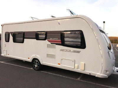 2012 STERLING ECCLES QUARTZ ~ 4 BERTH FIXED TRANSVERSE ISLAND BED CARAVAN !!!