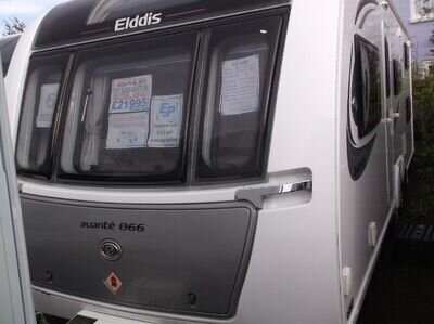 2017 Elddis Avante 866. Twin axle family tourer.