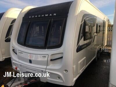 Coachman Laser 620 4 Berth 2016' Side Dinette Large End Shower Twin Axle Caravan