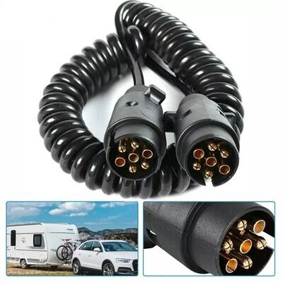 3m Trailer Light Board Extension Cable Lead 7Pin Plug Socket Caravan Towing Wire