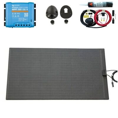 Campervan 120 Watt Victron Flexi 12v Solar Panel Kit - 10 Amp MPPT & Install kit