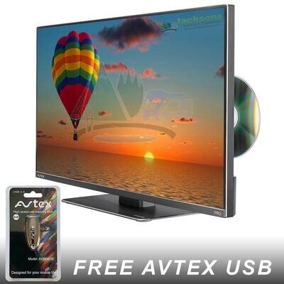 AVTEX 19.5" TV FULL HD PRO SERIES DVD 12V 24V 240V CARAVAN CAMPERVAN M199DRS-PRO