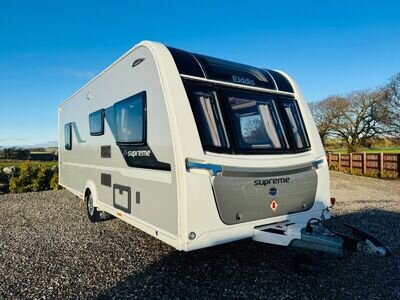 2019 ELDDIS SUPREME 550 4 BERTH TOURING CARAVAN FIXED ISLAND BED / SERVICED